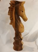 مجسمه دکوراتیو چوبی سر اسب